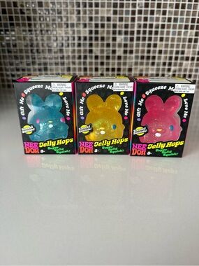 NeeDoh-Jelly Hops Scented Glitter Easter Squishy Bunnies Toys Stress